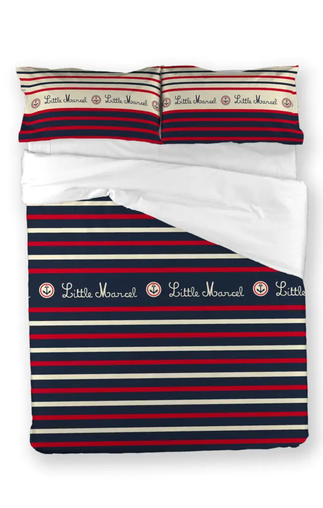 Little Marcel HOUSSE DE COUETTE COTON VOILER BLEU