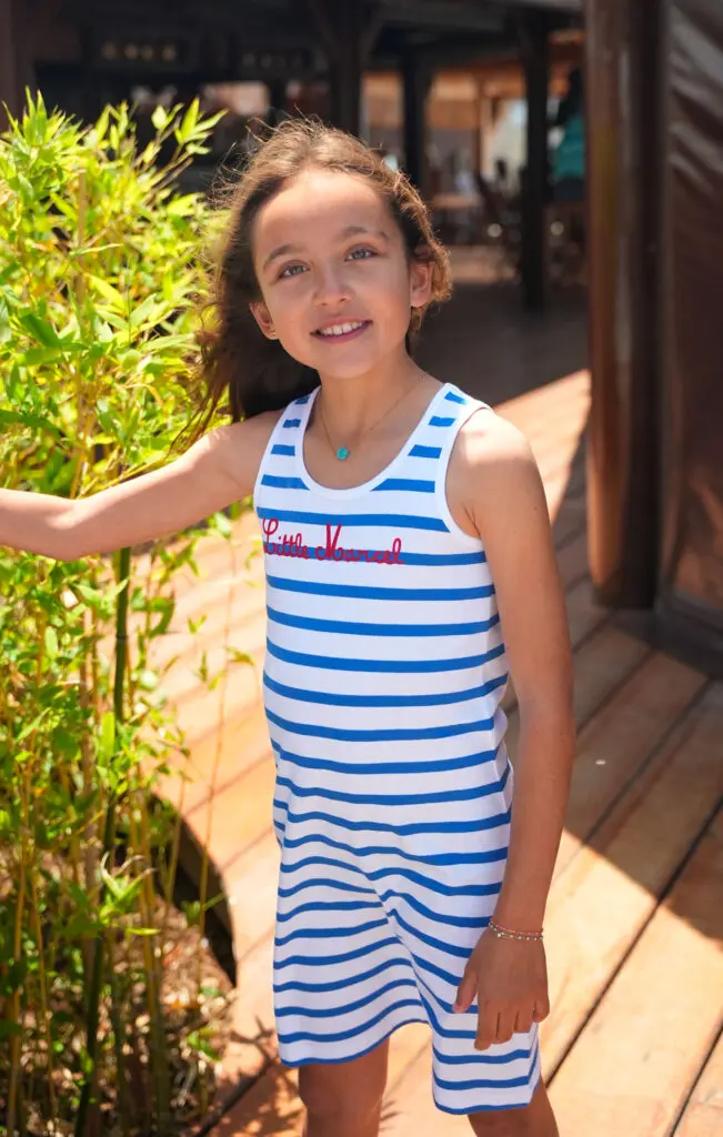 little marcel Robe Enfant Fille REFERA BLANC BLEU