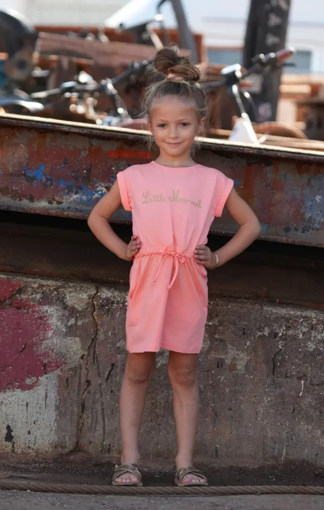 little marcel Robe Enfant RIMI UNI ROSE