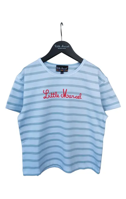 little marcel T-shirt mc Fille THEA BLANC/GRIS