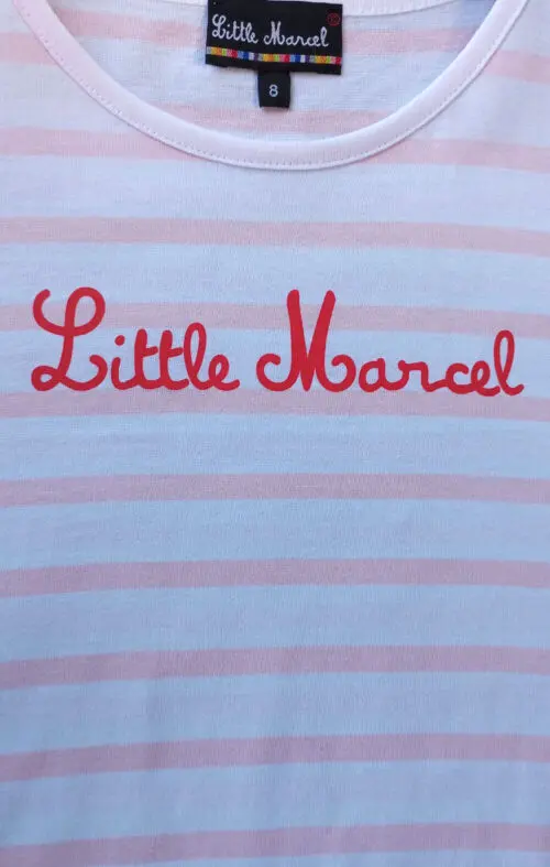 Little Marcel T-shirt Mc Fille THEA BLANC/ROSE