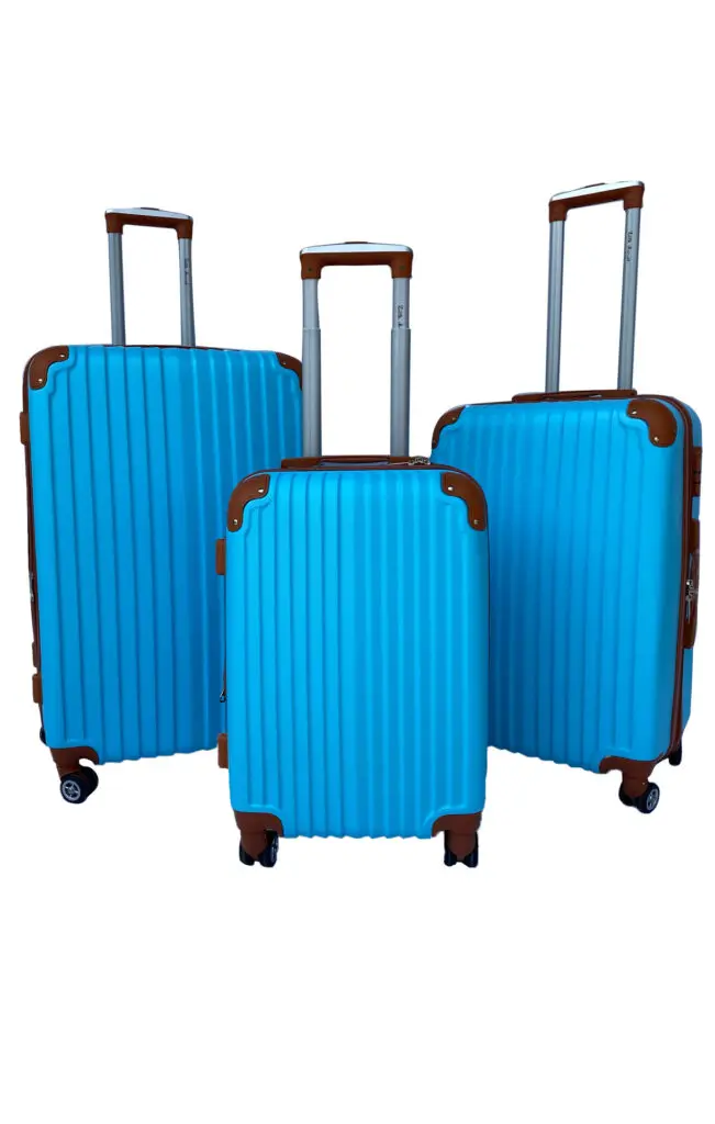 little marcel Set de 3 Valises Little Marcel Rigide ABS Bleu Pastel