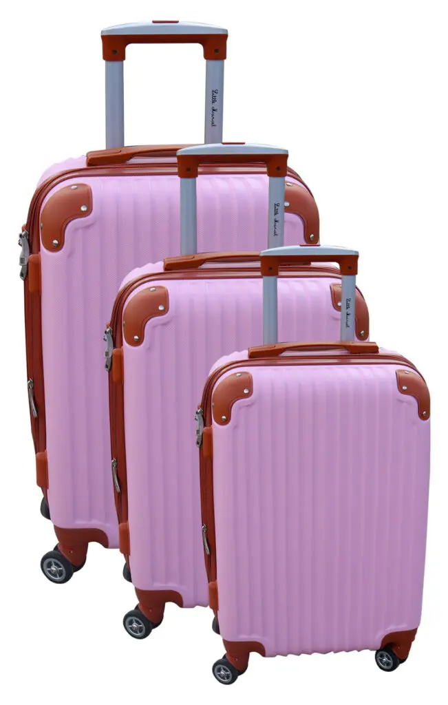 little marcel Set de 3 Valises Little Marcel Rigide ABS Rose