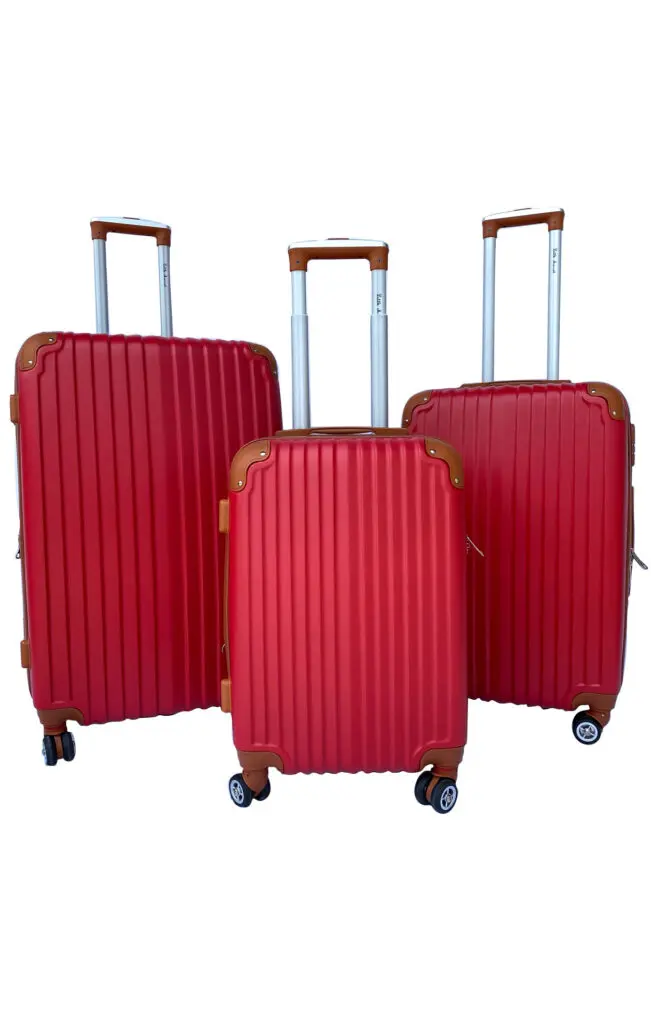 little marcel Set de 3 Valises Little Marcel Rigide ABS Rouge