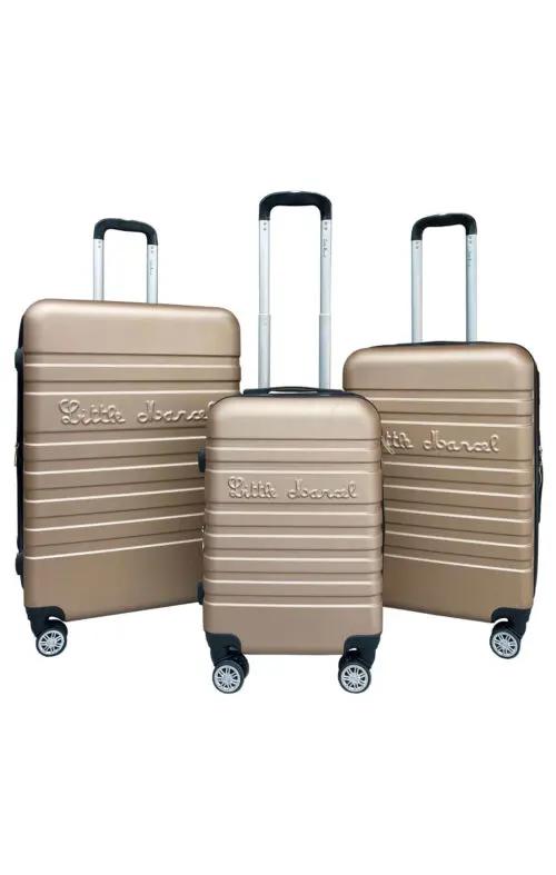 little marcel Set de x3 Valises Little Marcel Rigide ABS Gold