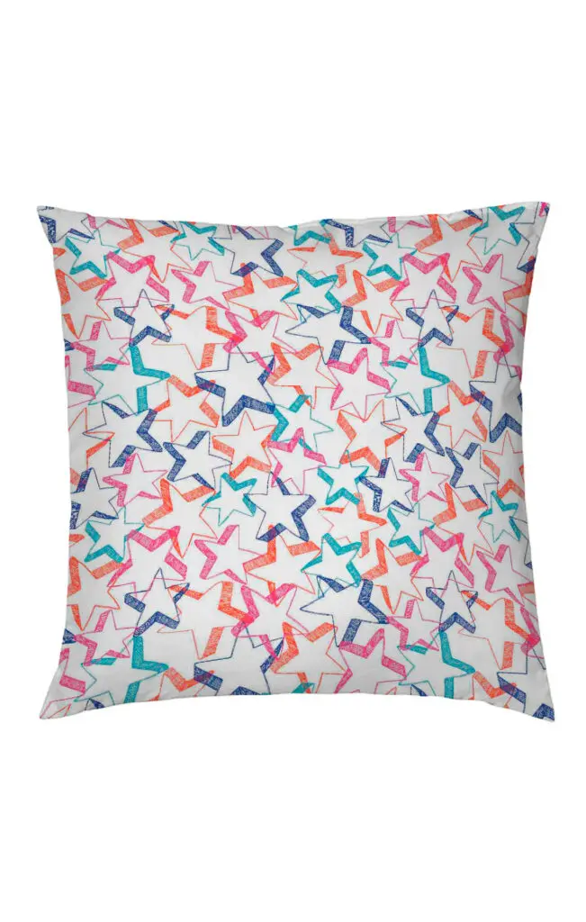 little marcel TAIE D’OREILLER COTON LITTLE MARCEL STARS MULTI 50X50