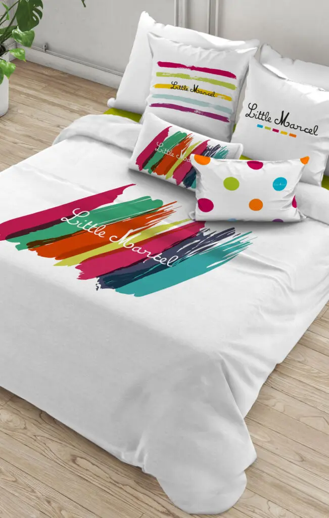 Little Marcel TAIE D’OREILLER COTON MANS CP MULTI 50X70 (2)