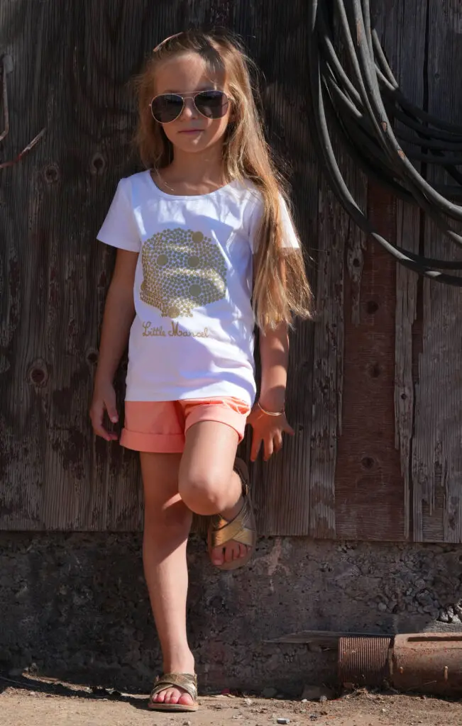 Little Marcel Tee-shirt Manches Coutes Enfant Fille TISHELL BLANC
