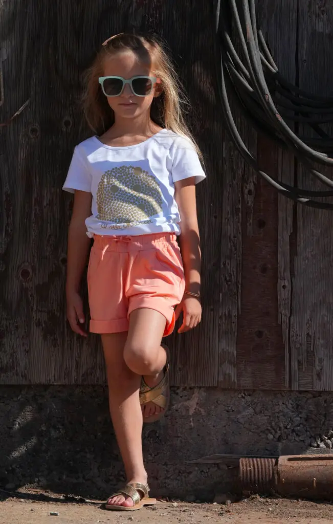 Little Marcel Tee-shirt Manches Coutes Enfant Fille TISHELL BLANC