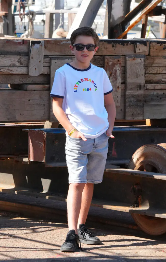 Little Marcel Tee-shirt Manches Coutes Enfant Garçon TICOLOR BLANC