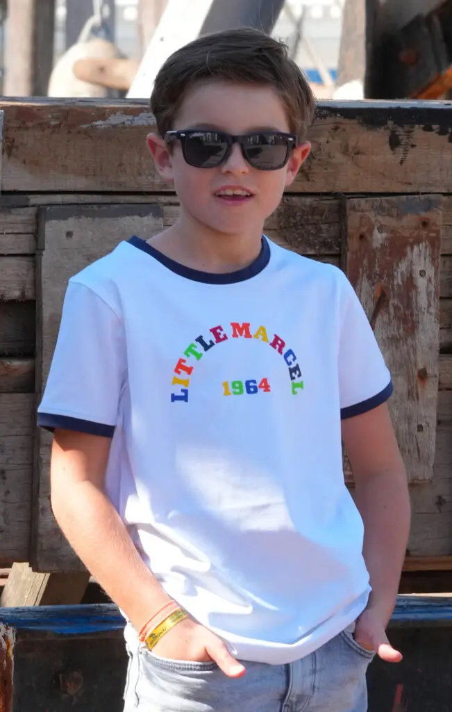 little marcel Tee-shirt Manches Coutes Enfant Garçon TICOLOR BLANC
