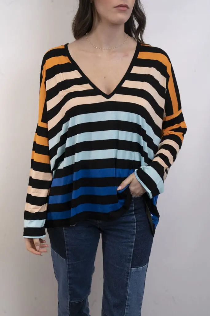 Little Marcel Top Oversize Manches Longues Femme TADEA NOIR