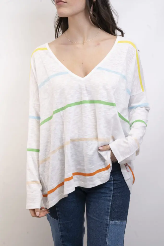 Little Marcel Top Oversize Manches Longues Femme TAMMY BLANC