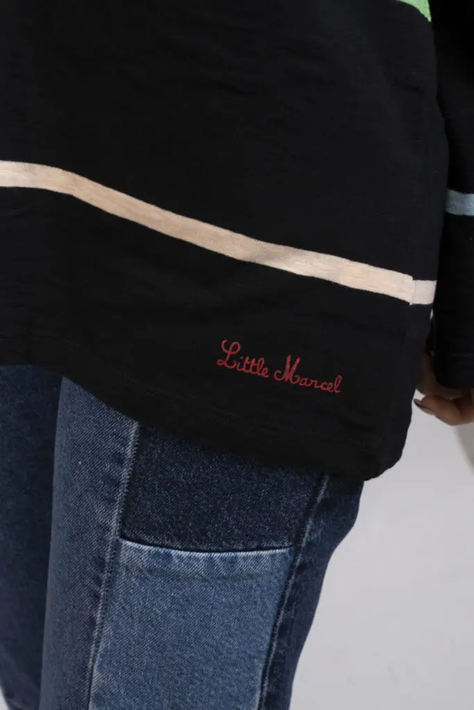 Little Marcel Top Oversize Manches Longues Femme TAMMY NOIR