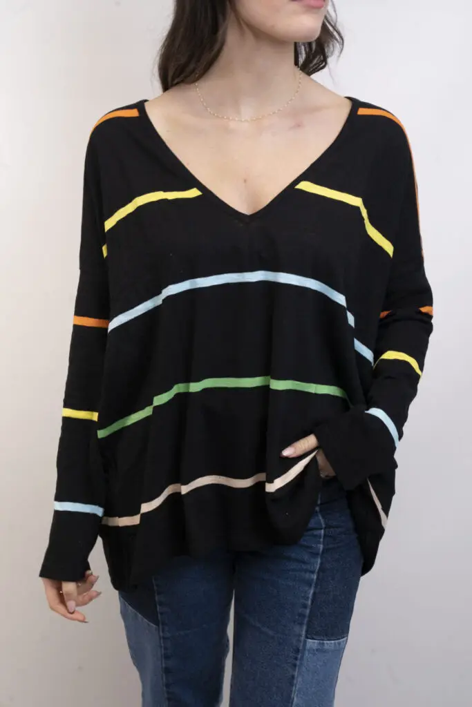 little marcel Top oversize Manches Longues femme TAMMY NOIR