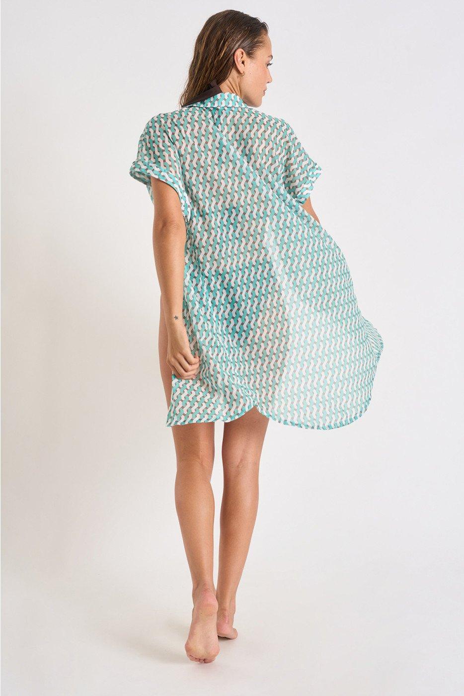 Livia Monte Carlo CHEMISE Bleu PALACA CAMBURIVOIL