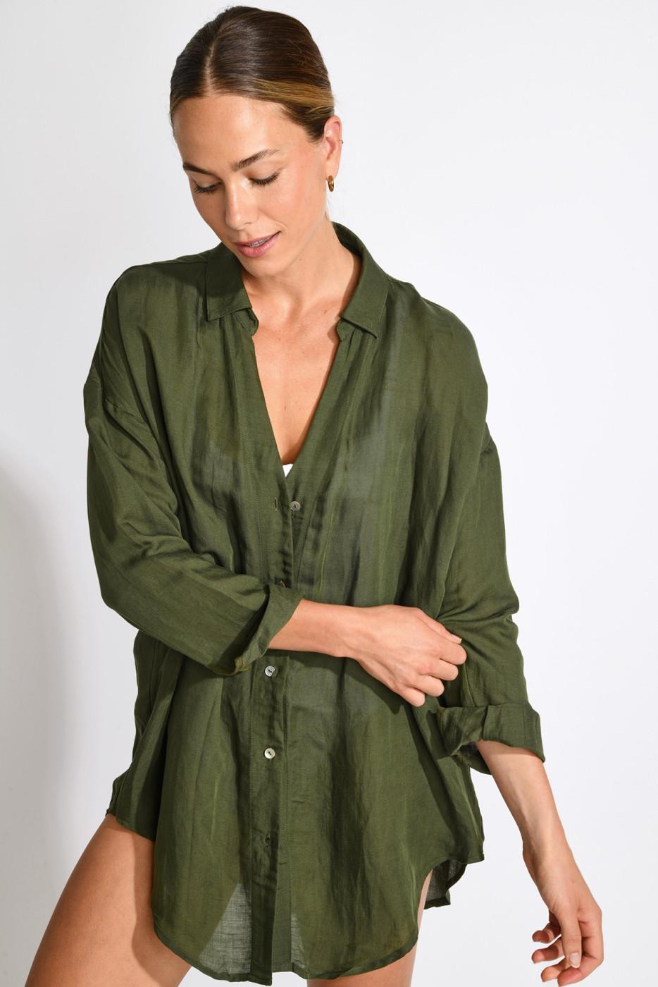 livia monte carlo CHEMISE Kaki AMANDINE ALAGOA