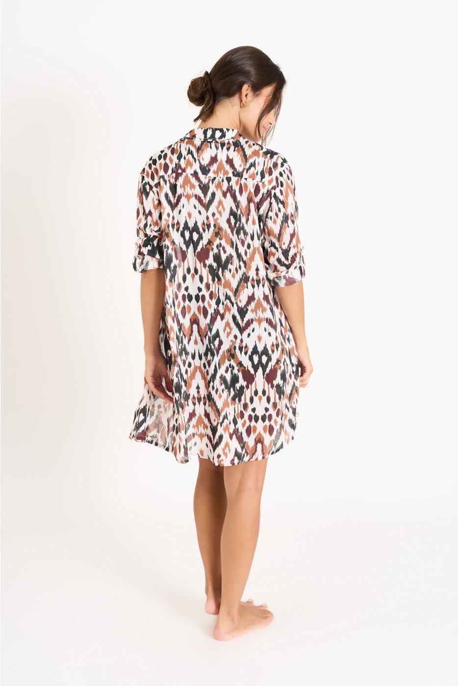 Livia Monte Carlo CHEMISE Marron NOLIE VOILBANGKA