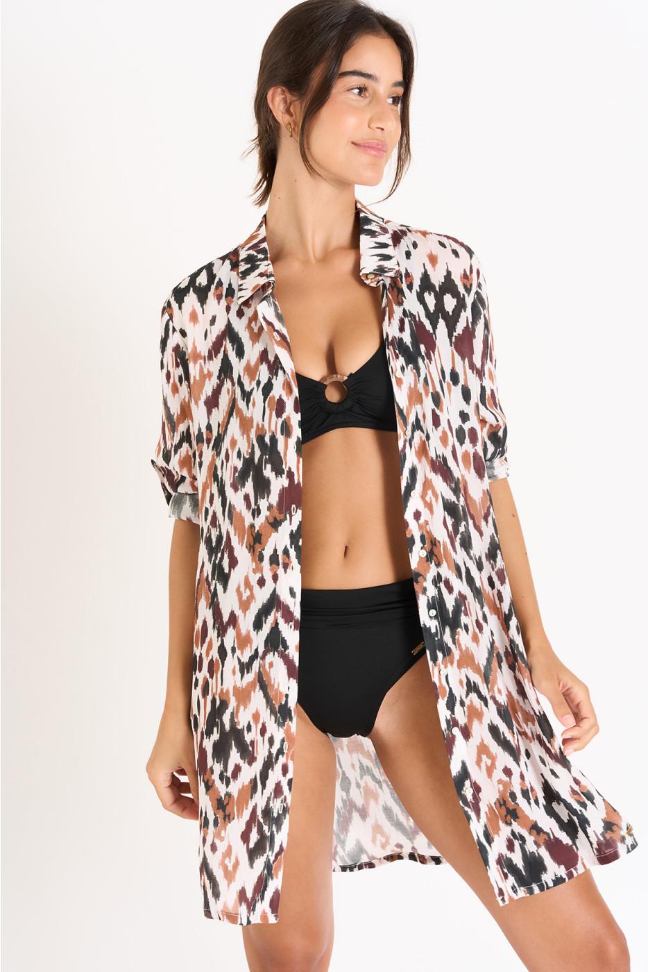 livia monte carlo CHEMISE Marron NOLIE VOILBANGKA