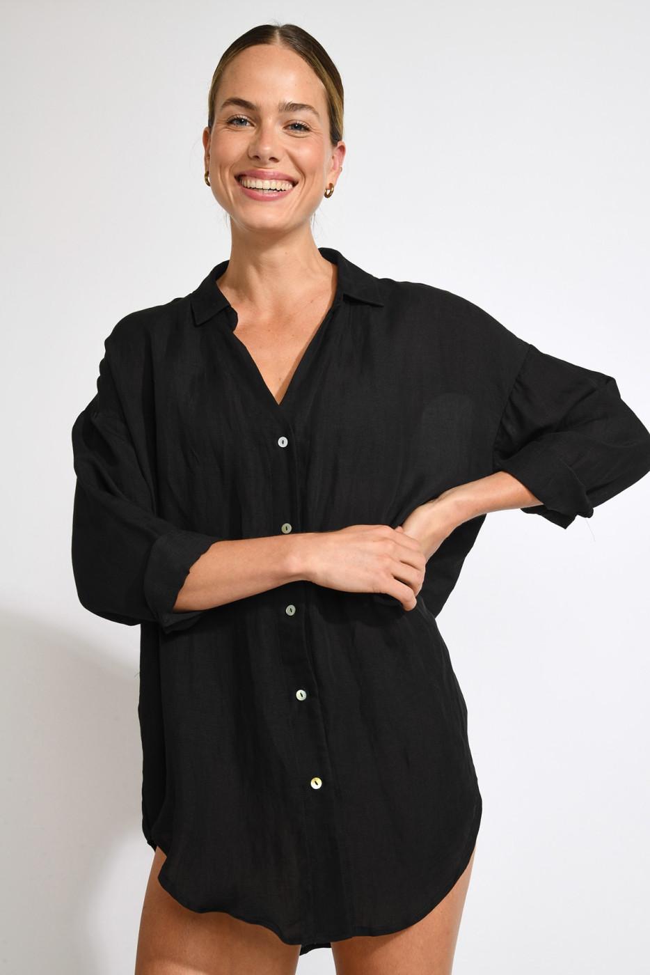 Livia Monte Carlo CHEMISE Noir AMANDINE ALAGOA