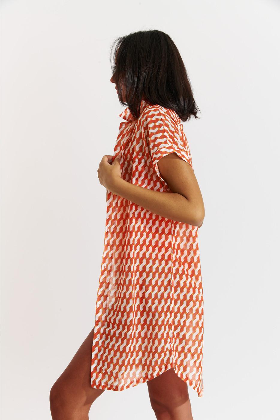 Livia Monte Carlo CHEMISE Orange PALACA LEONIVOIL