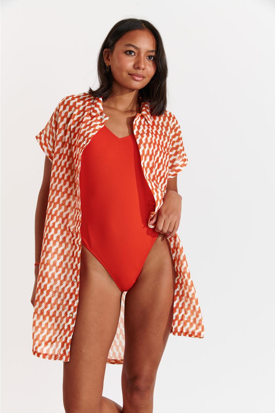 livia monte carlo CHEMISE Orange PALACA LEONIVOIL