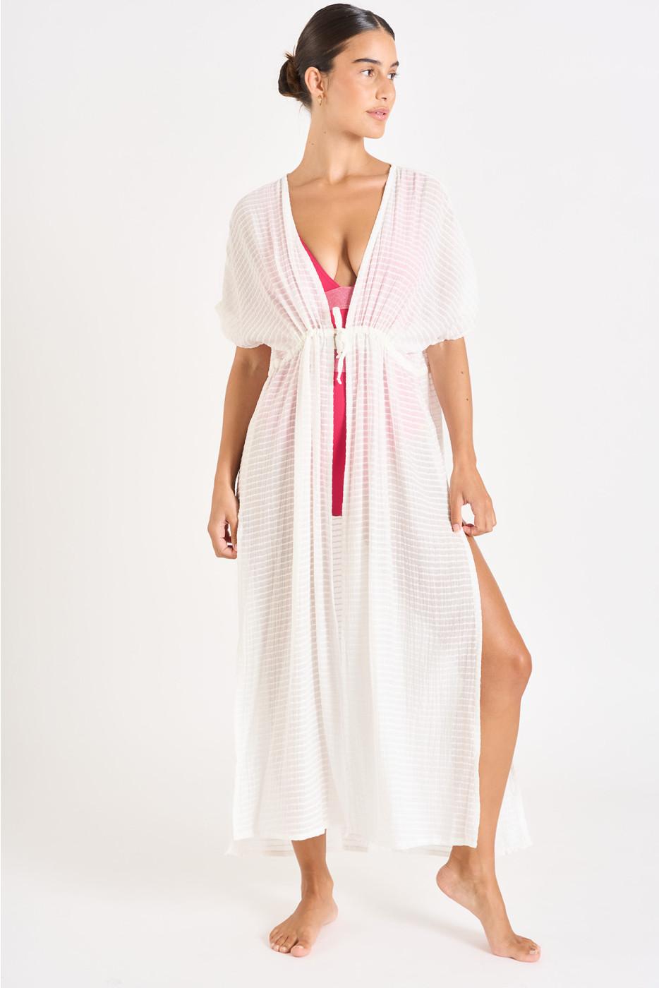 livia monte carlo Robe Blanc LIZAE SOLOBEACH