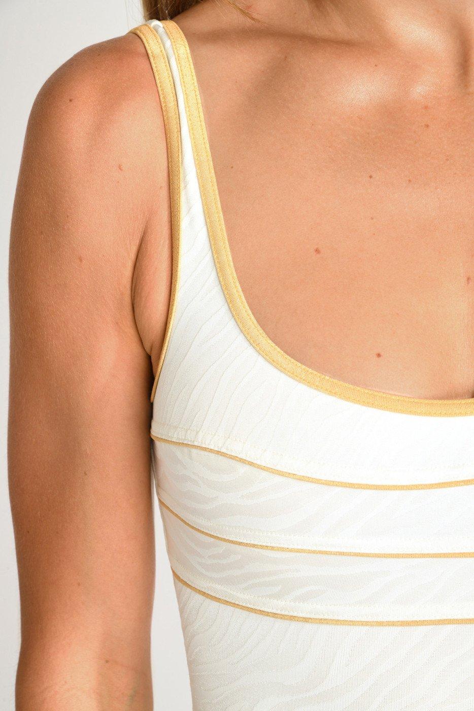 Livia Monte Carlo MAILLOT 1 PIECE Blanc ANCOLIE BELLEMARE