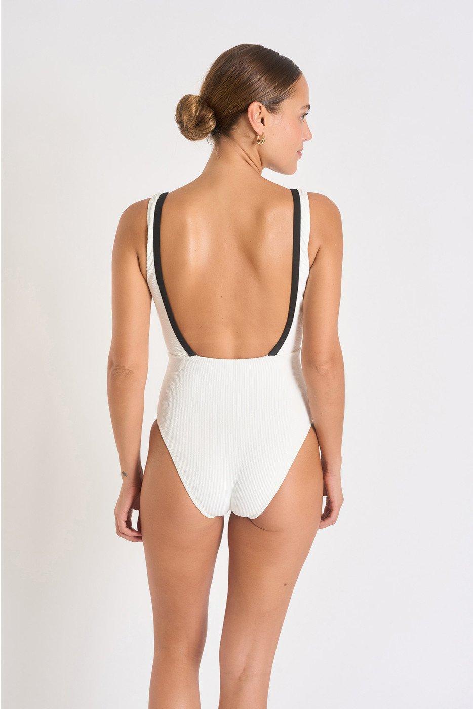 Livia Monte Carlo MAILLOT 1 PIECE Blanc EUGENIA PAIMPOL