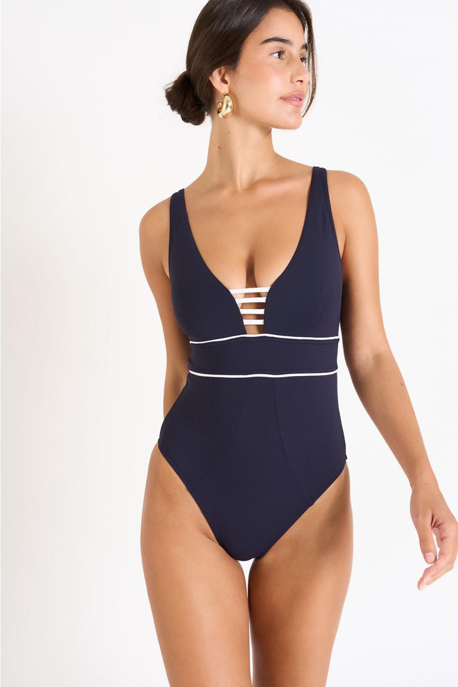 livia monte carlo MAILLOT 1 PIECE Bleu SUZELLE TAMARINDO