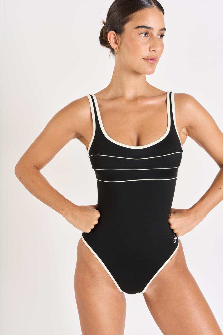 livia monte carlo MAILLOT 1 PIECE Noir ANCOLIE LAVANDOU