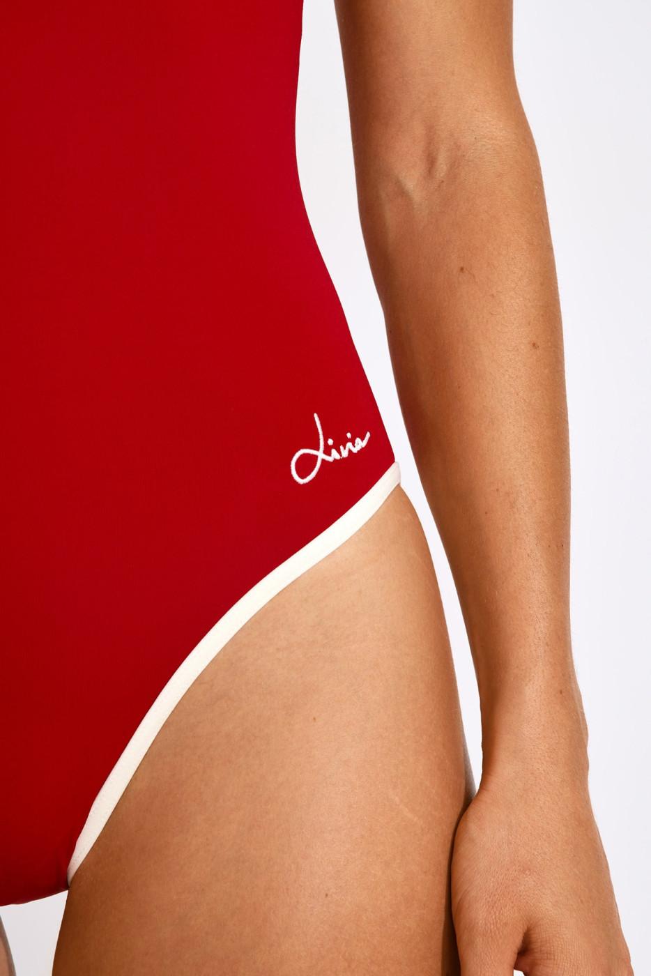 Livia Monte Carlo MAILLOT 1 PIECE Rouge ANCOLIE LAVANDOU