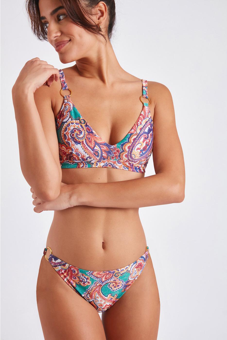 Livia Monte Carlo Maillot De Bain 2 Pièces Imprimé Cachemire Coloré Zungo & Noblea Kasbah