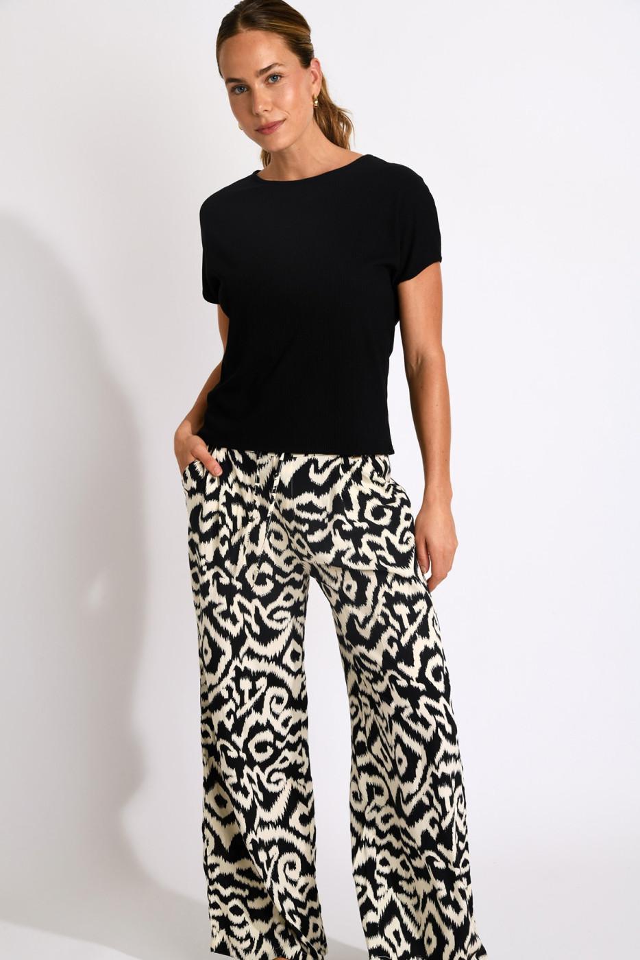 Livia Monte Carlo PANTALON BEACHWEAR Noir ALYA GAROUPE