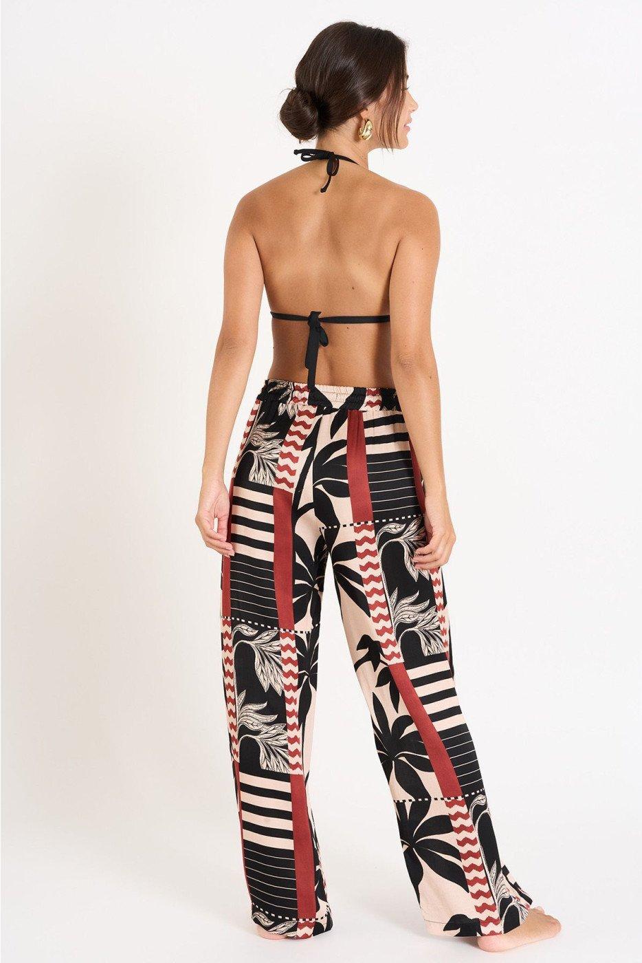 Livia Monte Carlo PANTALON BEACHWEAR Noir ALYA MESQUIDA