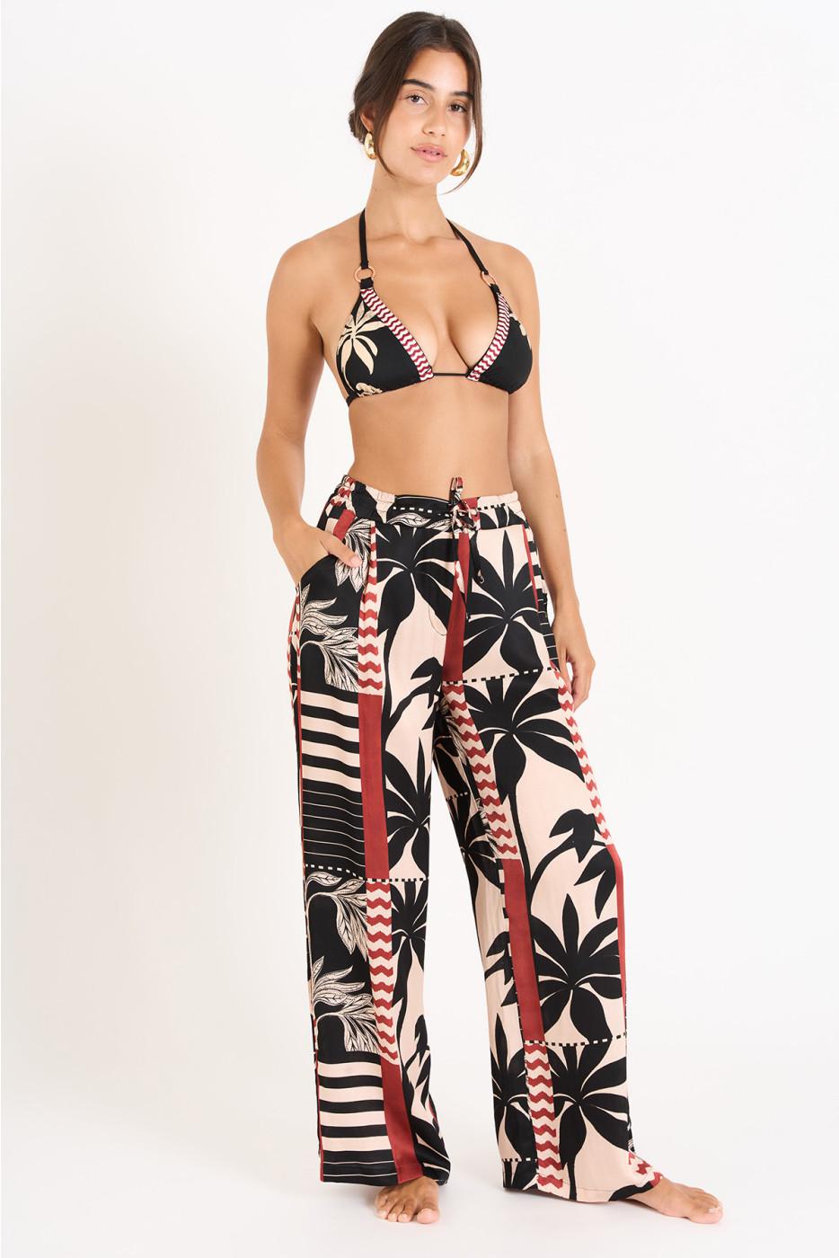 Livia Monte Carlo PANTALON BEACHWEAR Noir ALYA MESQUIDA