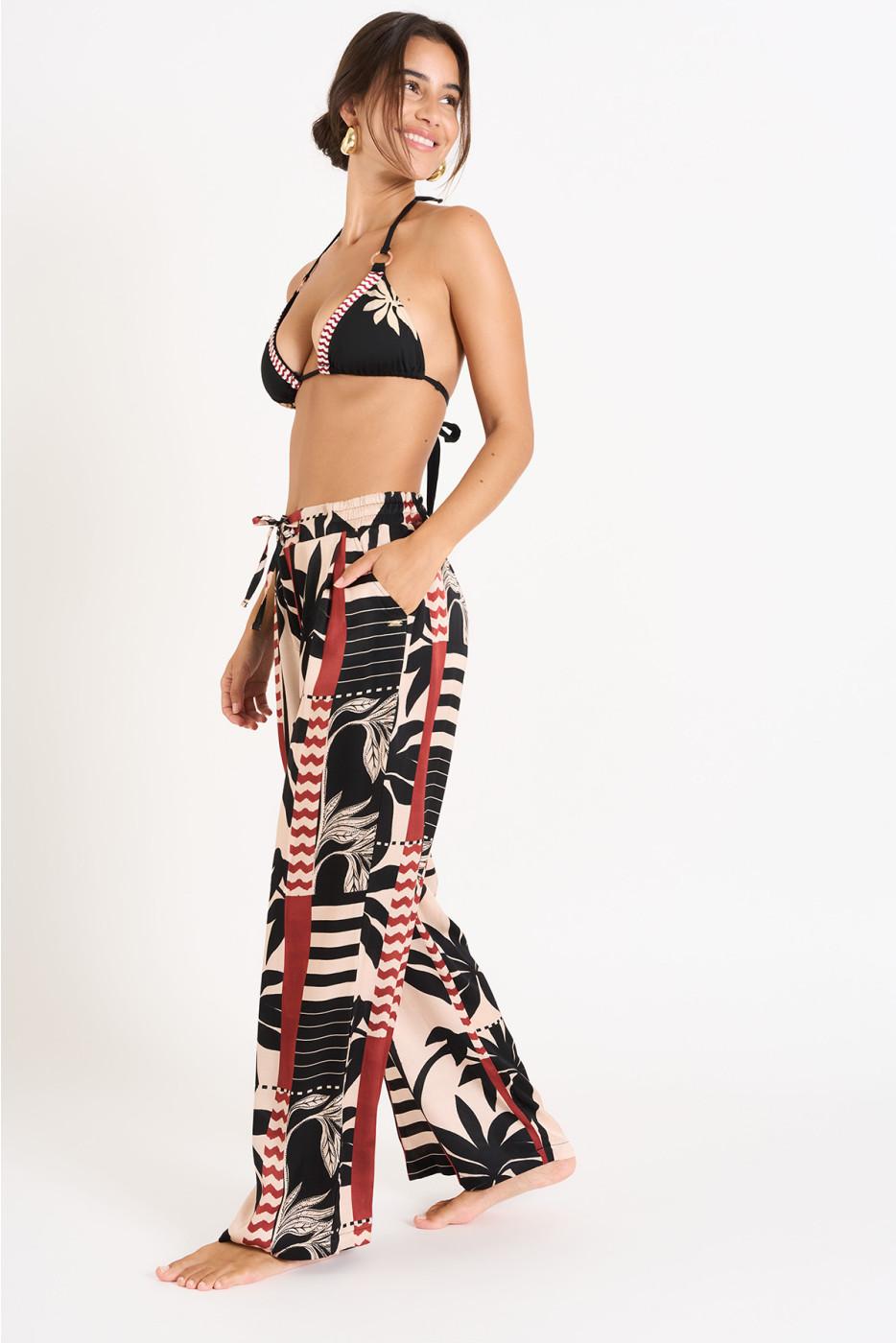 Livia Monte Carlo PANTALON BEACHWEAR Noir ALYA MESQUIDA
