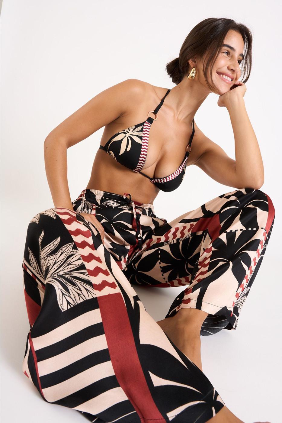 livia monte carlo PANTALON BEACHWEAR Noir ALYA MESQUIDA