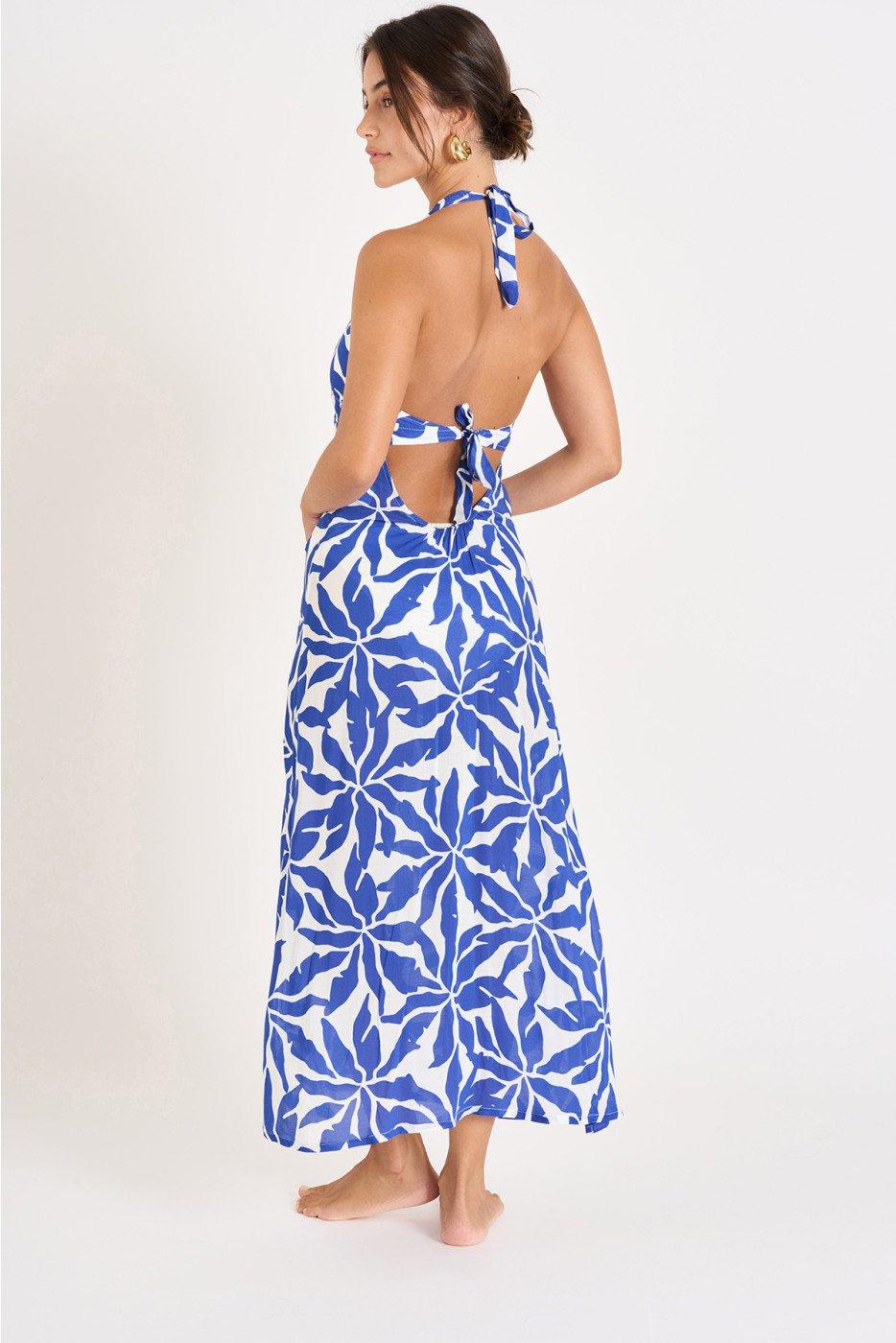 livia monte carlo ROBE BEACHWEAR Bleu DIANELLA PYLAVOIL