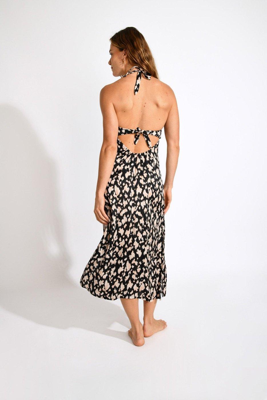 Livia Monte Carlo ROBE BEACHWEAR Noir DIANELLA BAVAROSAT