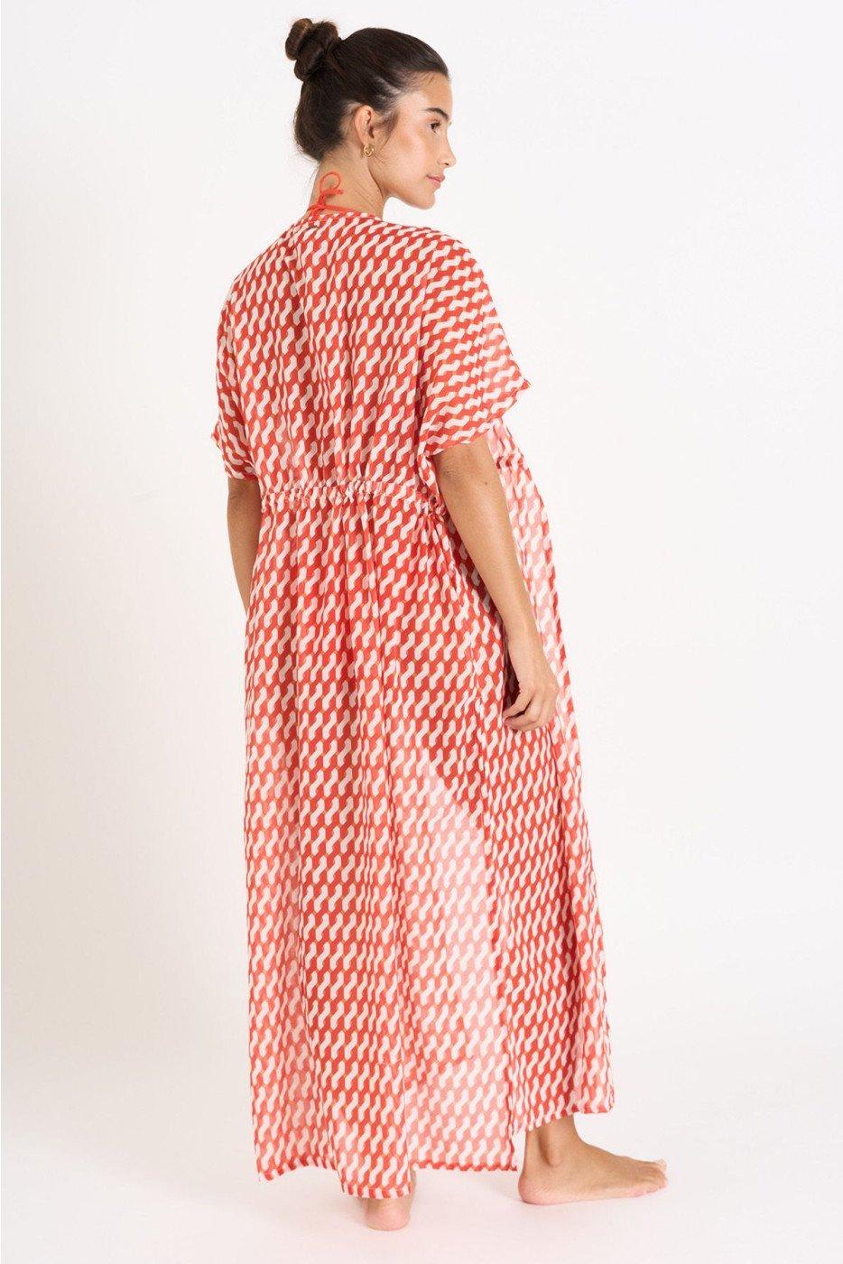 Livia Monte Carlo ROBE BEACHWEAR Orange LIZAE LEONIVOIL