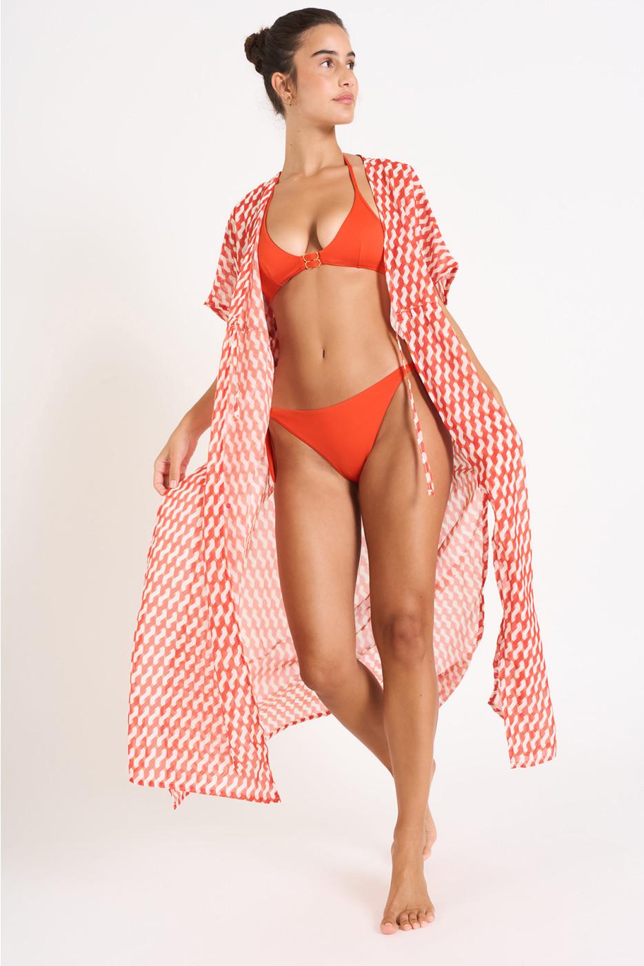 Livia Monte Carlo ROBE BEACHWEAR Orange LIZAE LEONIVOIL