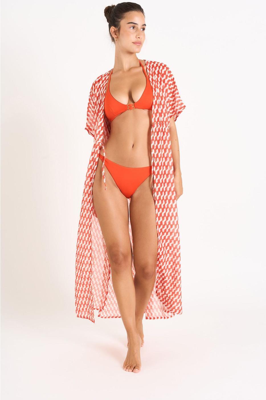 livia monte carlo ROBE BEACHWEAR Orange LIZAE LEONIVOIL