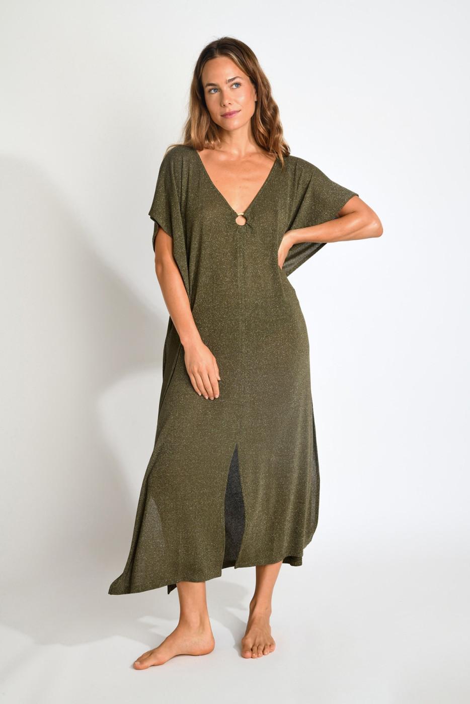 Livia Monte Carlo Robe De Plage Kaki FABIOLA HAMAMET