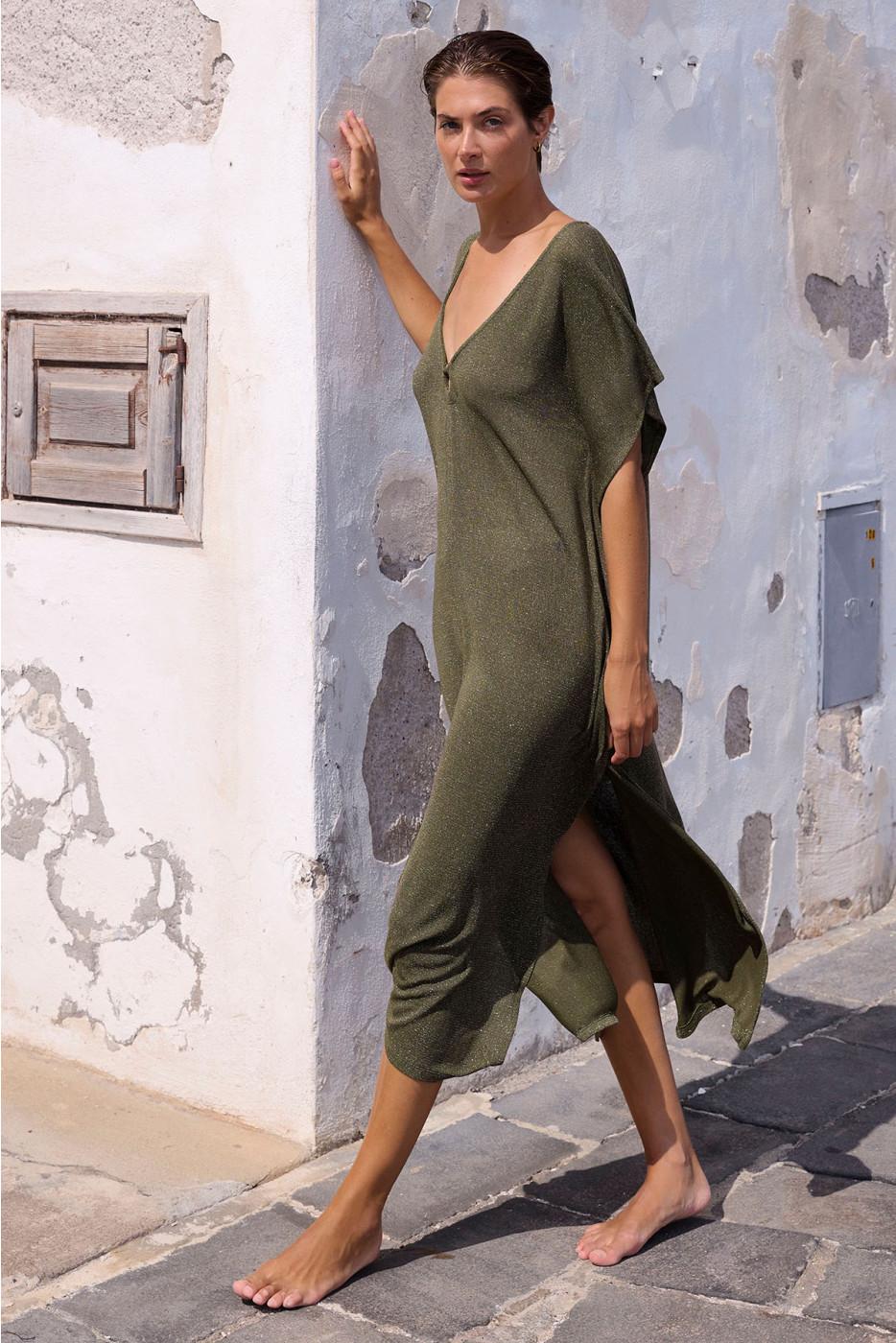 Livia Monte Carlo Robe De Plage Kaki FABIOLA HAMAMET