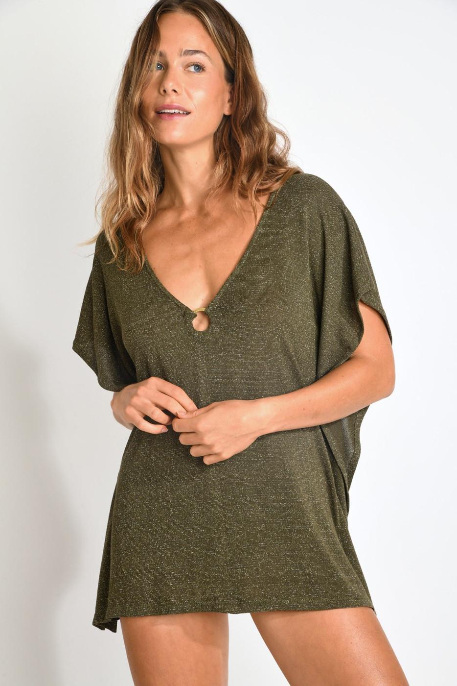 Livia Monte Carlo TUNIQUE BEACHWEAR Kaki YASMINE HAMAMET