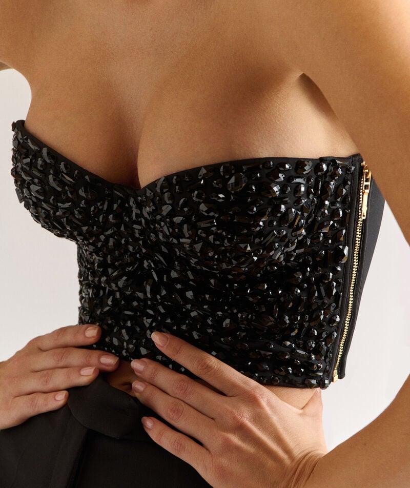 livy BUSTIER OBSIDIENNE