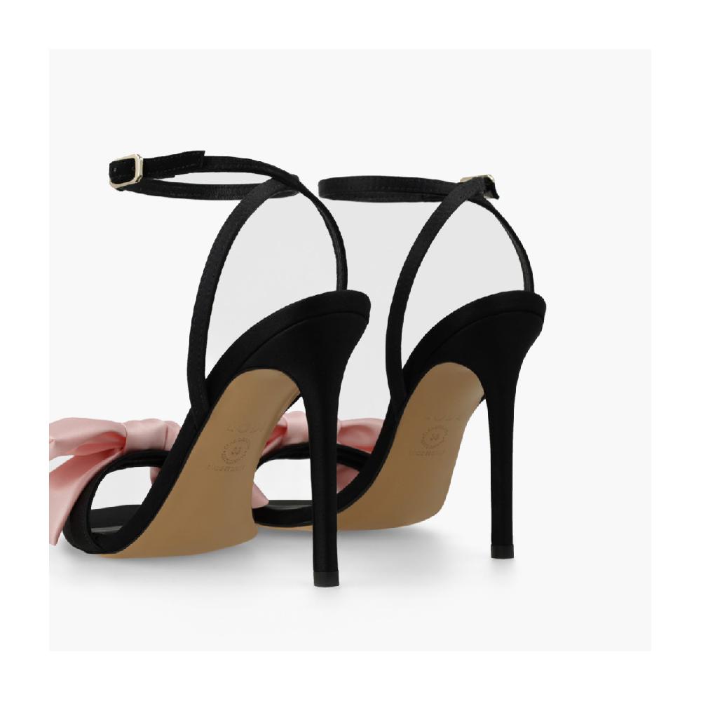 Lodi SNDALES NOIRES À NOEUD ROSE WANS-TE