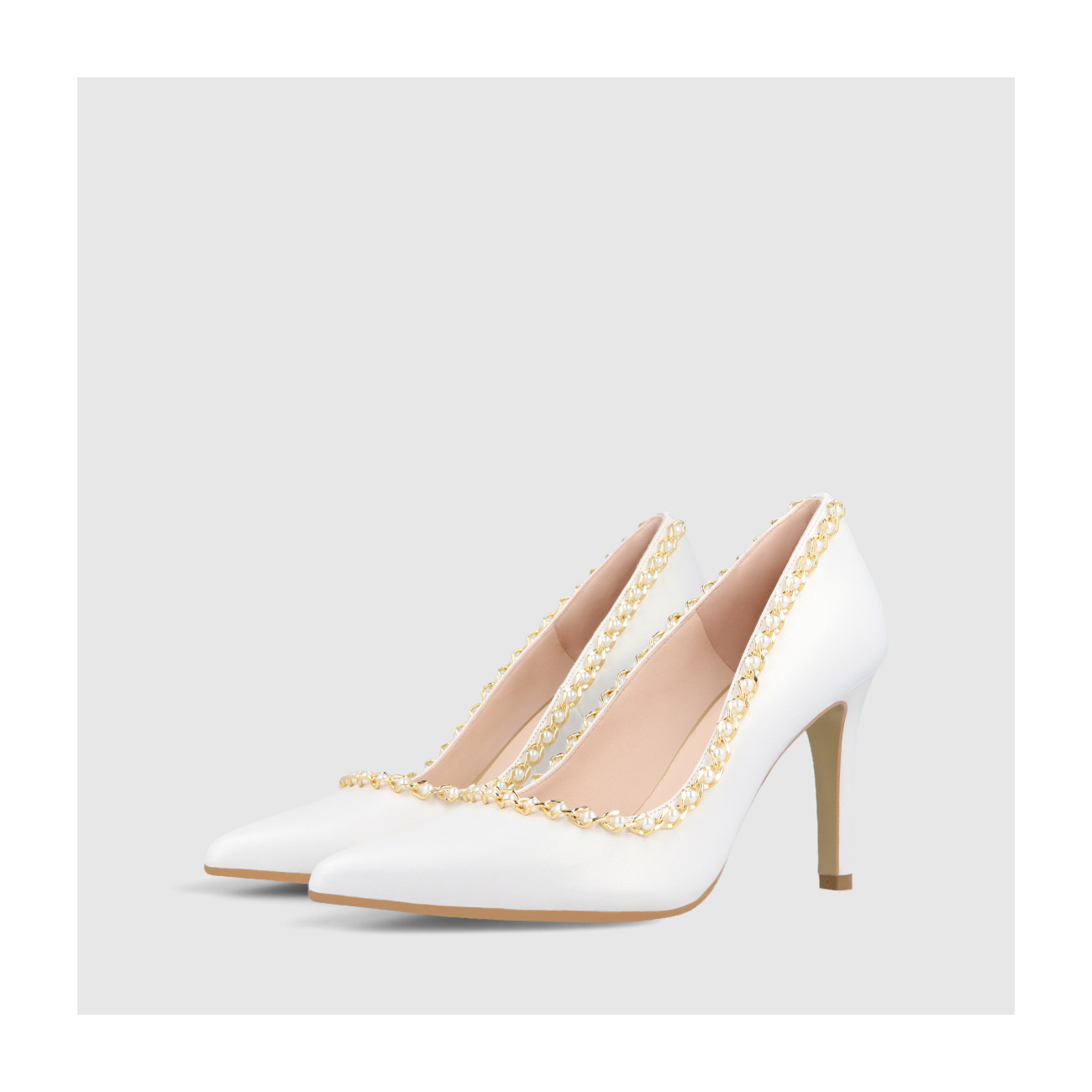 Lodi ZAPATOS DE SALÓN BLANCOS RRECADENA