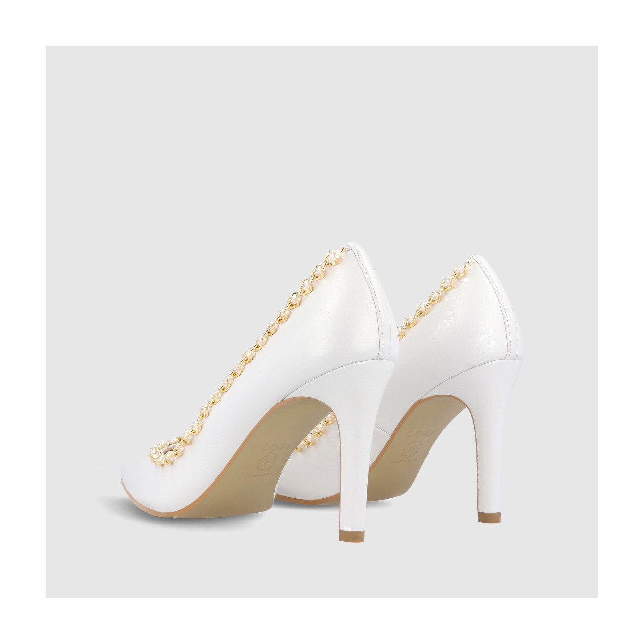 Lodi ZAPATOS DE SALÓN BLANCOS RRECADENA